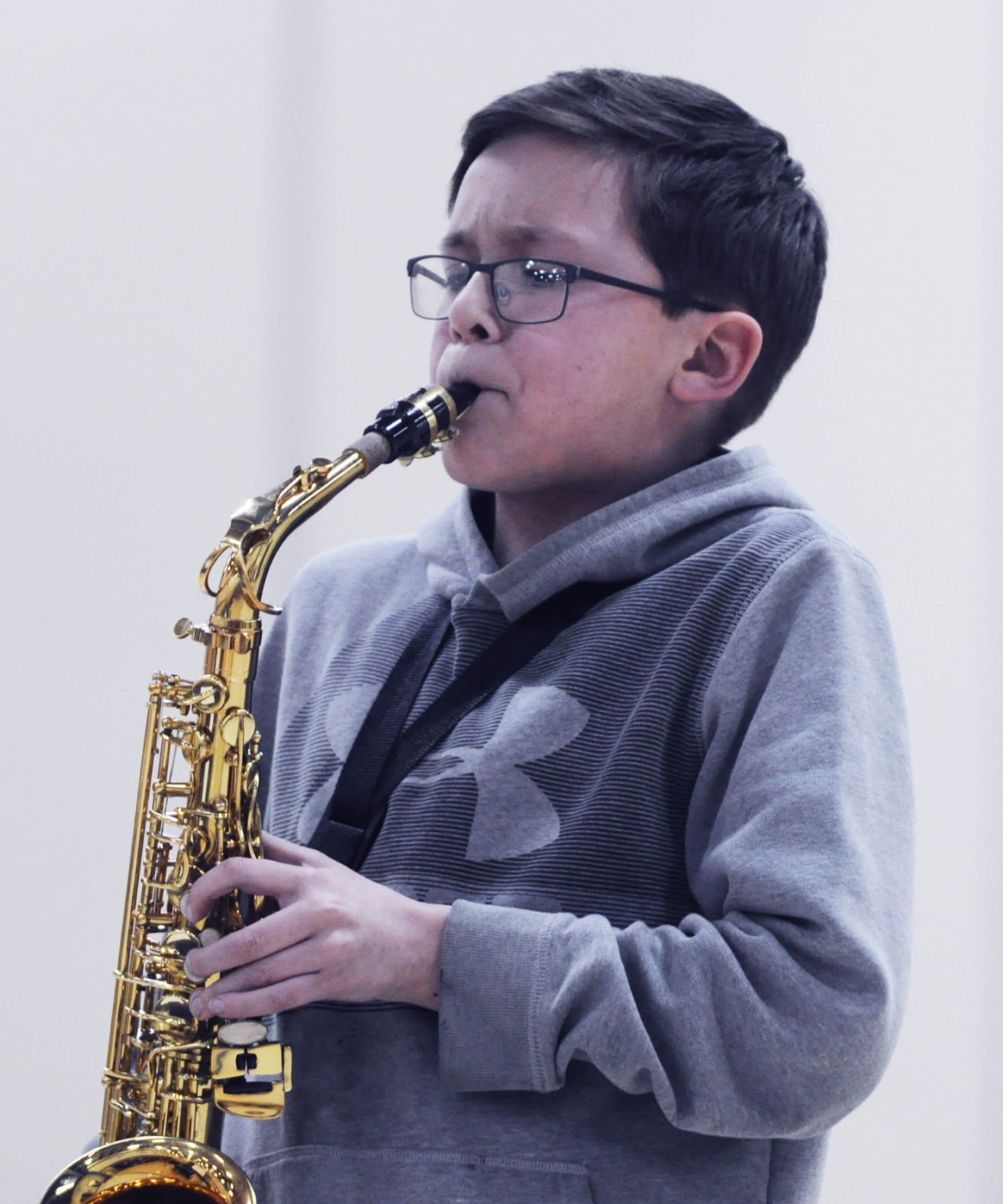 Jacob Olson sax player Brookwood Middle School